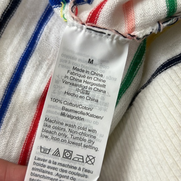 ✨SOLD✨J Crew Factory Rainbow Striped Open Front - Picture 5 of 6